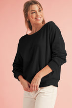 Load image into Gallery viewer, Apricot Bowknot Plain Round Neck Sweatshirt
