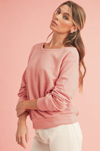 Load image into Gallery viewer, Apricot Bowknot Plain Round Neck Sweatshirt
