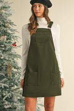 Load image into Gallery viewer, Vineyard Green Corduroy Front Pockets Overall Dress
