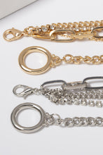 Load image into Gallery viewer, Gold 5pcs Rhinestone Chain Bracelet Set
