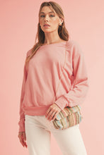 Load image into Gallery viewer, Apricot Bowknot Plain Round Neck Sweatshirt
