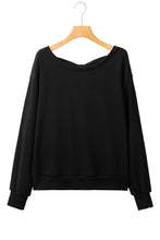 Load image into Gallery viewer, Apricot Bowknot Plain Round Neck Sweatshirt
