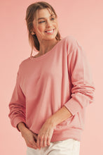 Load image into Gallery viewer, Apricot Bowknot Plain Round Neck Sweatshirt
