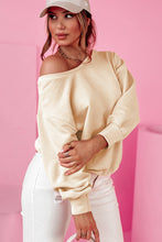 Load image into Gallery viewer, Apricot Bowknot Plain Round Neck Sweatshirt
