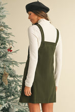 Load image into Gallery viewer, Vineyard Green Corduroy Front Pockets Overall Dress
