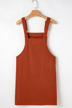 Load image into Gallery viewer, Vineyard Green Corduroy Front Pockets Overall Dress
