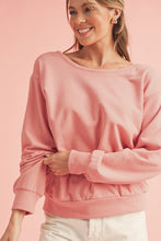 Load image into Gallery viewer, Apricot Bowknot Plain Round Neck Sweatshirt
