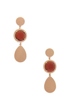 Load image into Gallery viewer, Round Gem Teardrop Dangle Earring
