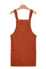 Load image into Gallery viewer, Vineyard Green Corduroy Front Pockets Overall Dress
