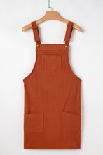 Load image into Gallery viewer, Vineyard Green Corduroy Front Pockets Overall Dress
