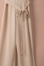 Load image into Gallery viewer, Apricot Boat Neck Knot Wide Leg Jumpsuit
